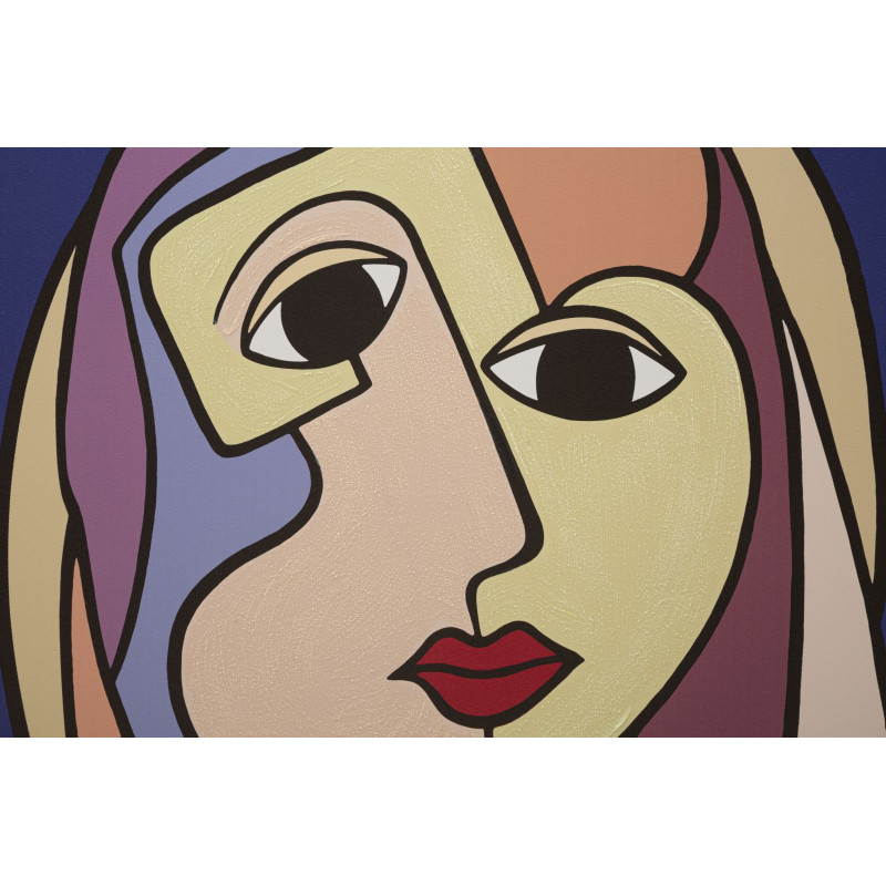 SPAMPA PEINTE DOUBLE FACES GRAND -A- CM 80X3X120