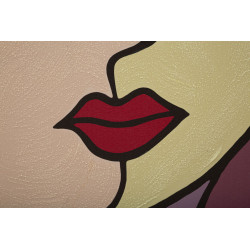 SPAMPA PEINTE DOUBLE FACES GRAND -A- CM 80X3X120