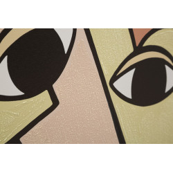 SPAMPA PEINTE DOUBLE FACES GRAND -A- CM 80X3X120