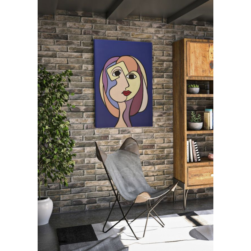 SPAMPA PEINTE DOUBLE FACES GRAND -A- CM 80X3X120