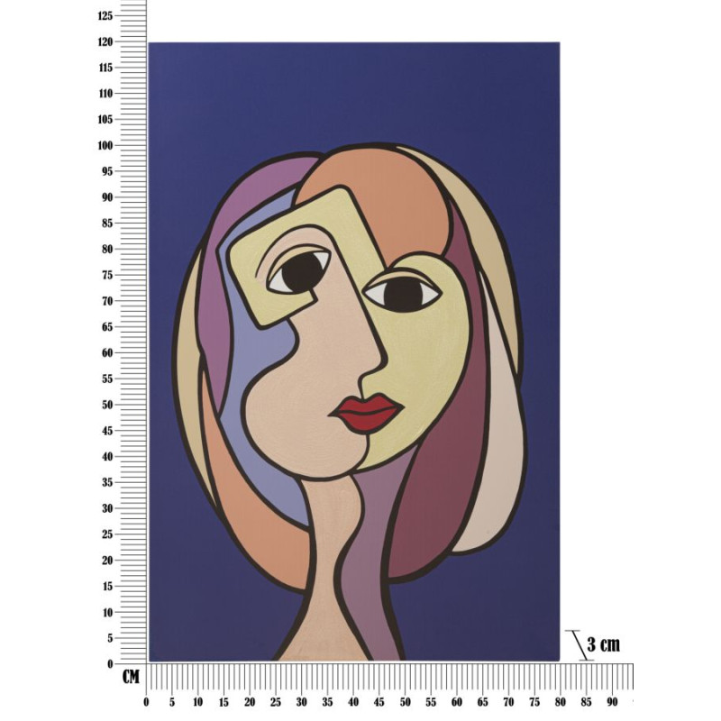 SPAMPA PEINTE DOUBLE FACES GRAND -A- CM 80X3X120