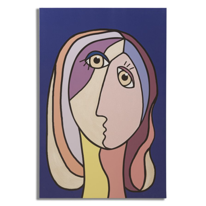 SPAMPA PEINTE DOUBLE FACES GRANDE -B- CM 80X3X120