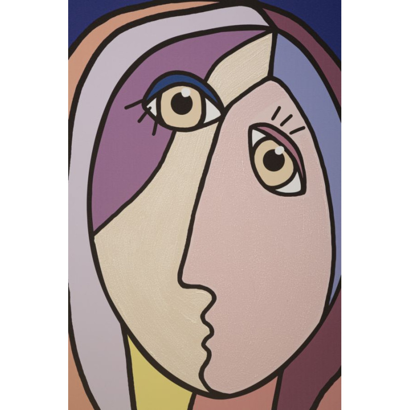 SPAMPA PEINTE DOUBLE FACES GRANDE -B- CM 80X3X120