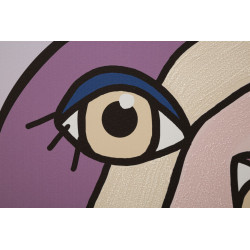 SPAMPA PEINTE DOUBLE FACES GRANDE -B- CM 80X3X120