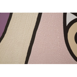 SPAMPA PEINTE DOUBLE FACES GRANDE -B- CM 80X3X120