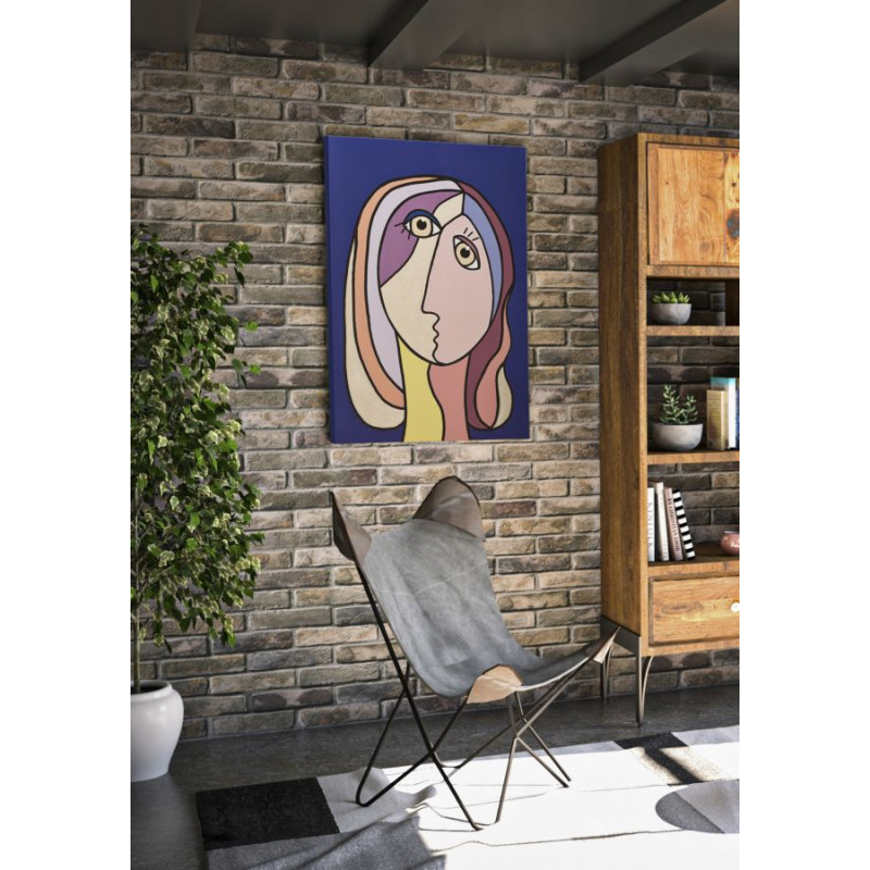 SPAMPA PEINTE DOUBLE FACES GRANDE -B- CM 80X3X120