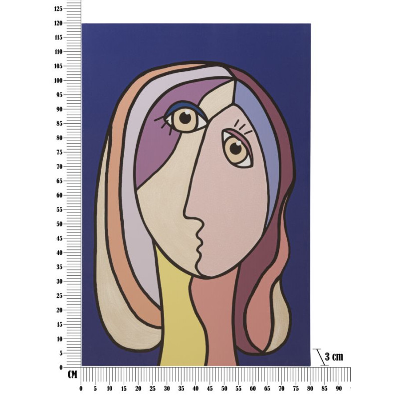 SPAMPA PEINTE DOUBLE FACES GRANDE -B- CM 80X3X120
