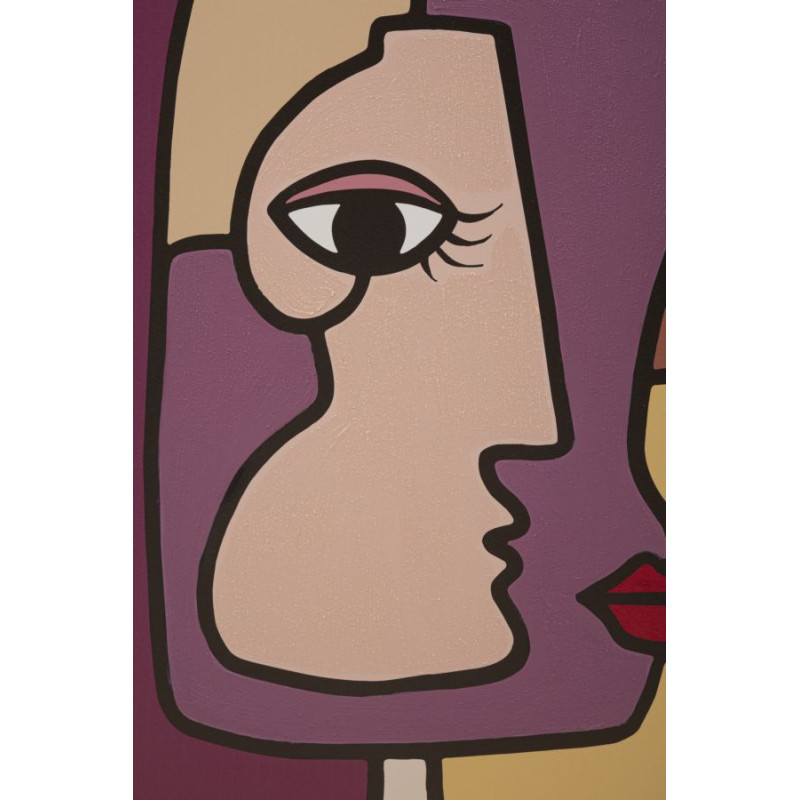 IMPRESSION PEINTE VISAGES NOUVEAU -A- CM 60X3X90