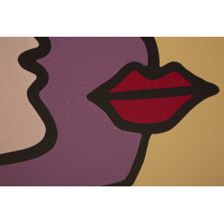 IMPRESSION PEINTE VISAGES NOUVEAU -A- CM 60X3X90