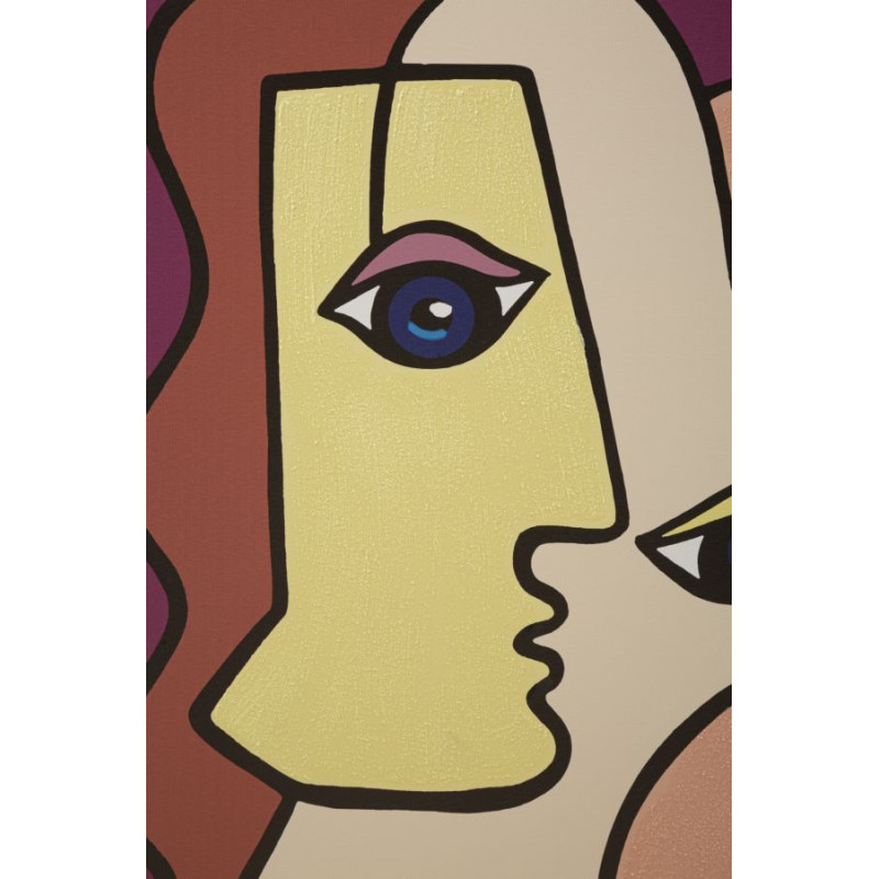 IMPRESSION PEINTE VISAGES NOUVEAU -B- CM 60X3X90