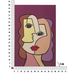 IMPRESSION PEINTE VISAGES NOUVEAU -B- CM 60X3X90