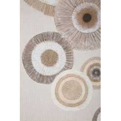PEINTURE SUR TOILE CERCLE AVEC INSERTS -A- CM 50X3,2X100