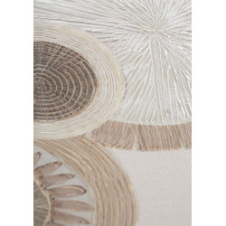 PEINTURE SUR TOILE CERCLE AVEC INSERTS -A- CM 50X3,2X100