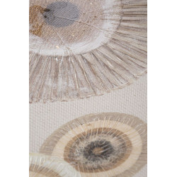 PEINTURE SUR TOILE CERCLE AVEC INSERTS -A- CM 50X3,2X100