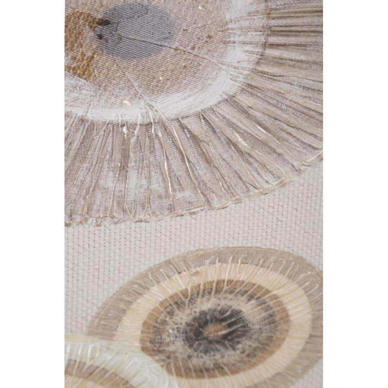 PEINTURE SUR TOILE CERCLE AVEC INSERTS -A- CM 50X3,2X100
