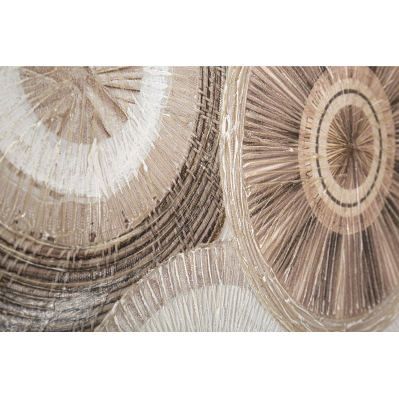 PEINTURE SUR TOILE CERCLE AVEC INSERTS -B- CM 50X3,2X100