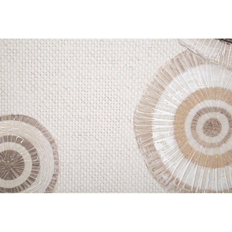 PEINTURE SUR TOILE CERCLE AVEC INSERTS -B- CM 50X3,2X100