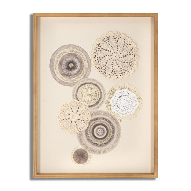 IMPRESSION SUR TOILE CIRCULAIRE AVEC INSERTS CM 45X3,2X60