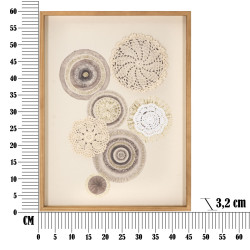 IMPRESSION SUR TOILE CIRCULAIRE AVEC INSERTS CM 45X3,2X60