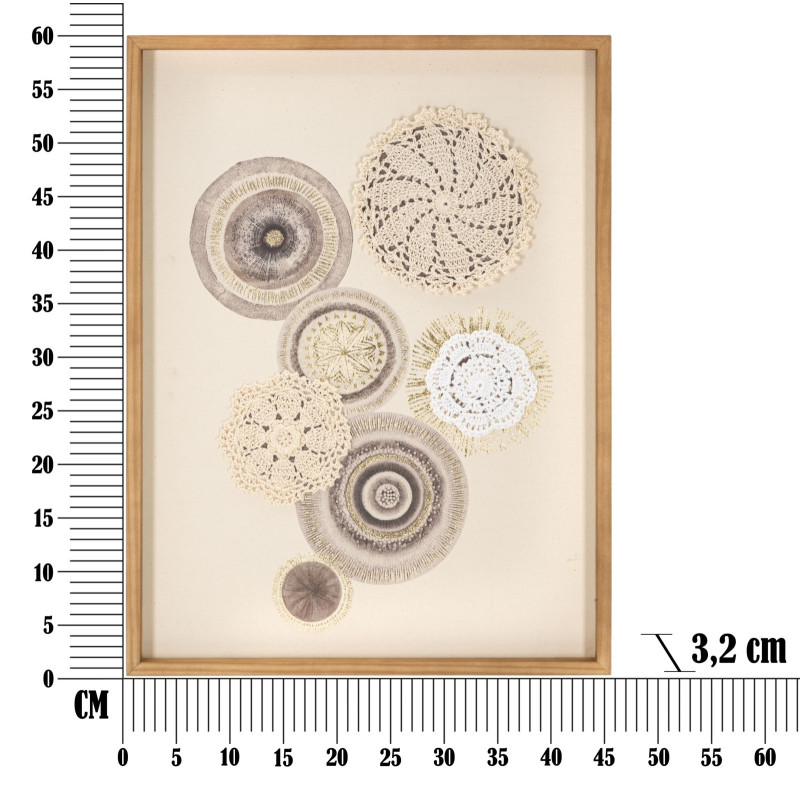 IMPRESSION SUR TOILE CIRCULAIRE AVEC INSERTS CM 45X3,2X60