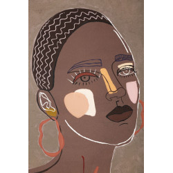 PEINTURE SUR TOILE TRIBALE -A- CM 80X2,8X100