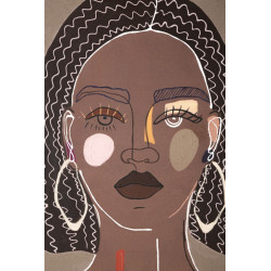 PEINTURE SUR TOILE TRIBALE -A- CM 80X2,8X100