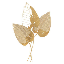 PANNEAU EN FER DORÉ FEUILLE...