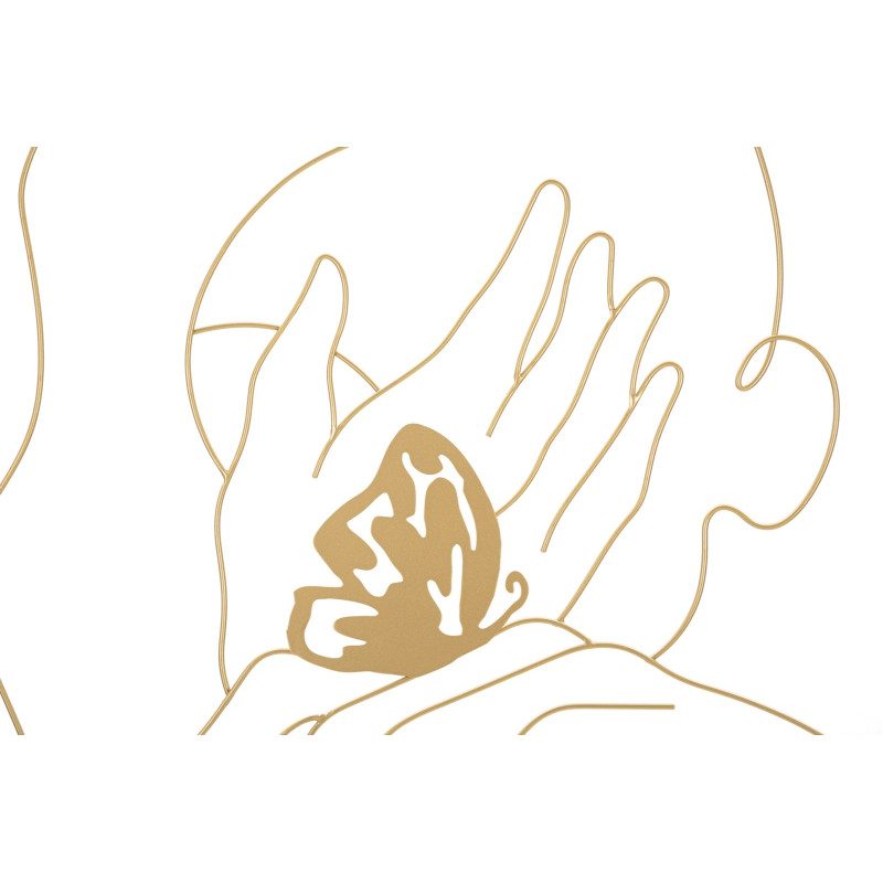 PANNEAU EN FER AVEC MAINS SUR LE VISAGE CM 60X1X80