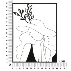 PANNEAU EN FER ÉLÉGANT -A- CM 60X1X80