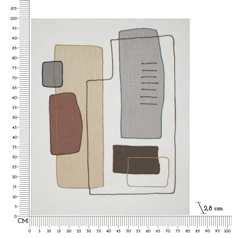 PEINTURE SUR TOILE PEINTURE -B- CM 80X2,8X100