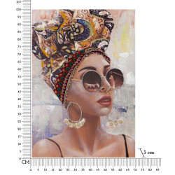 PEINTURE SUR TOILE JENNIFER -A- CM 70X3X100