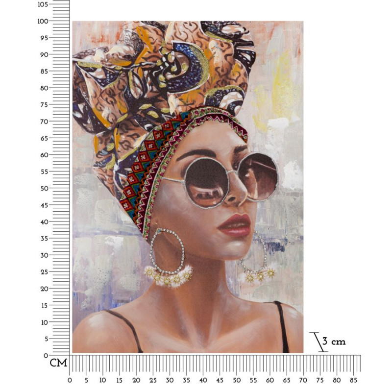 PEINTURE SUR TOILE JENNIFER -A- CM 70X3X100