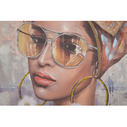PEINTURE SUR TOILE JENNIFER -B- CM 70X3X100