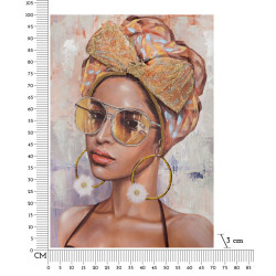 PEINTURE SUR TOILE JENNIFER -B- CM 70X3X100