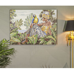 PEINTURE SUR TOILE HORIZONTALE KENDA CM 120X3X90
