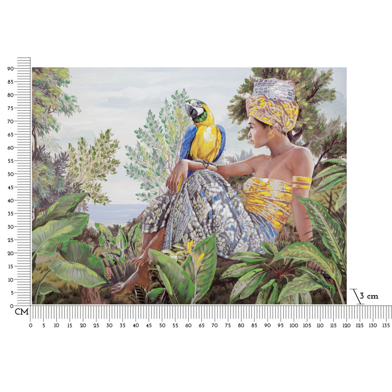 PEINTURE SUR TOILE HORIZONTALE KENDA CM 120X3X90