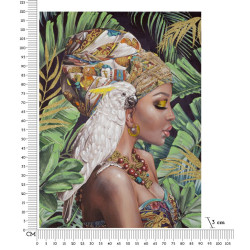 PEINTURE SUR TOILE KLOE VERTICAL CM 90X3X120