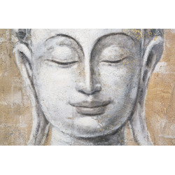 PEINTURE SUR TOILE BOUDDHA LUMIÈRE -B- CM 80X3X120