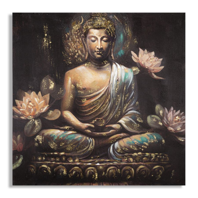 PEINTURE SUR TOILE BOUDDHA -A- 100X3X100 CM