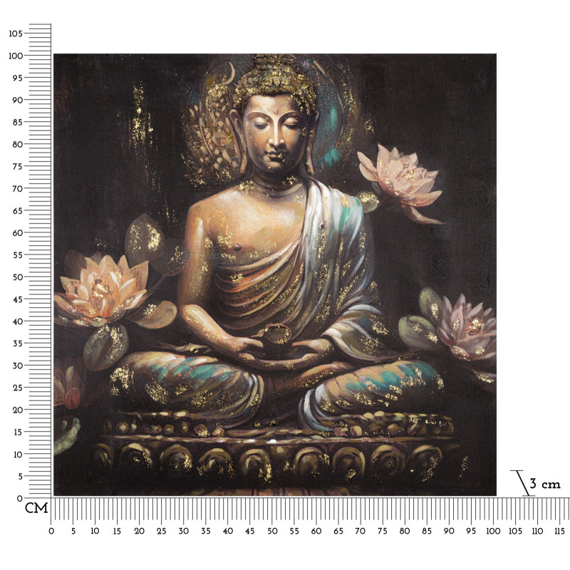 PEINTURE SUR TOILE BOUDDHA -A- 100X3X100 CM