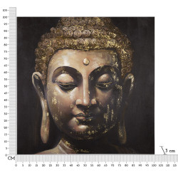PEINTURE SUR TOILE BOUDDHA -B- 100X3X100 CM