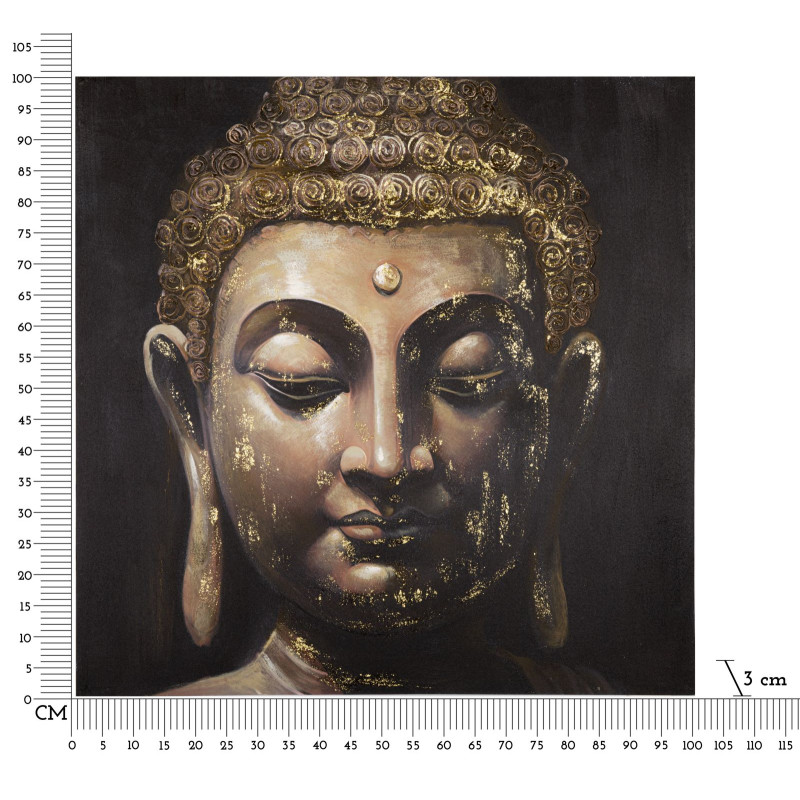 PEINTURE SUR TOILE BOUDDHA -B- 100X3X100 CM