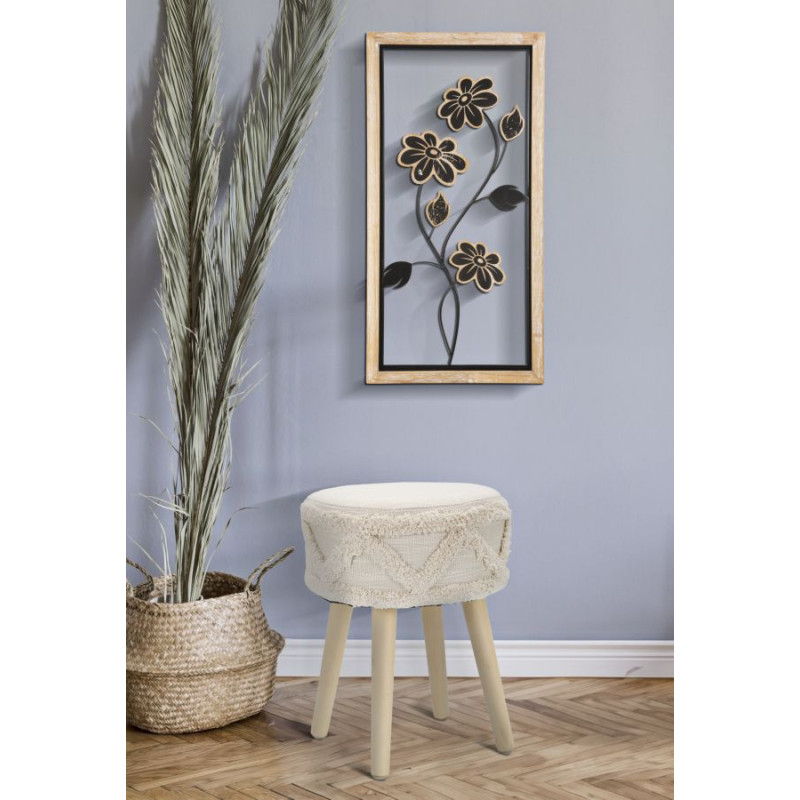 PANNEAU EN FER ET BOIS GIRISH -A- CM 30X2,5X60