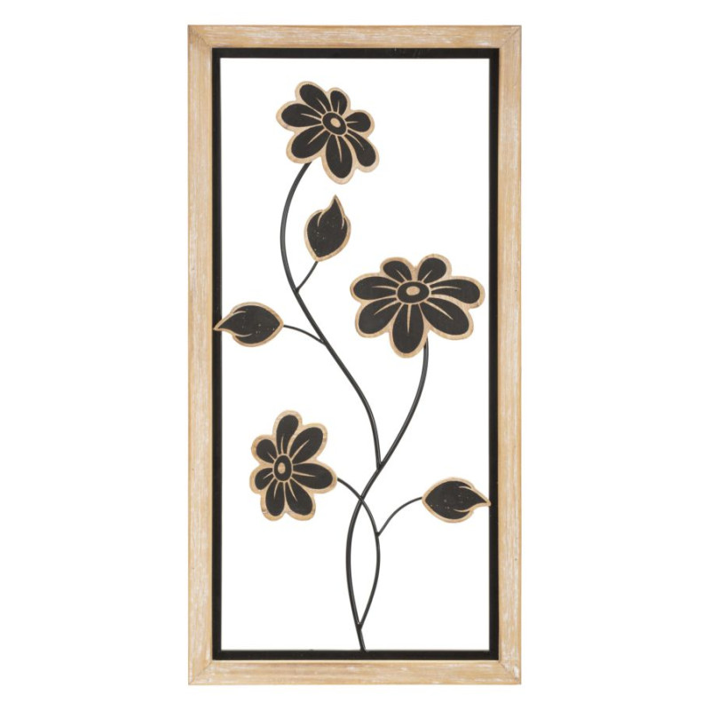 PANNEAU EN FER ET BOIS GIRISH -B- CM 30X2,5X60