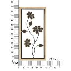 PANNEAU EN FER ET BOIS GIRISH -B- CM 30X2,5X60