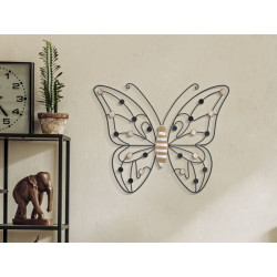 PANNEAU EN FER ET BOIS PAPILLON CM 39,5X1,5X33,5 MIN 2
