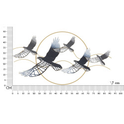 PANNEAU EN FER OISEAU CM 91X7X50