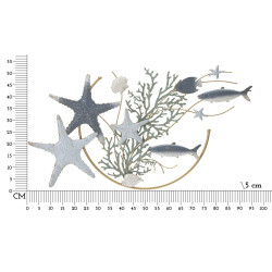 PANNEAU EN FER ÉTOILE DE MER CM 95,3X5X53,3
