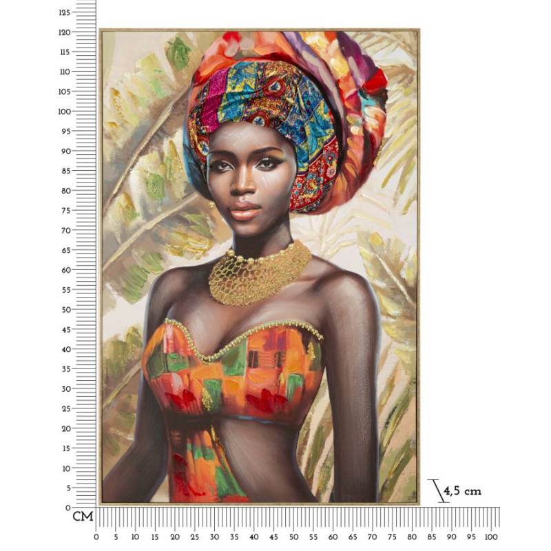 PEINTURE SUR TOILE AVEC CADRE DEVA -B- CM 82X4,5X122