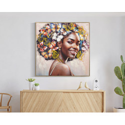 PEINTURE SUR TOILE AVEC CHÂSSIS TARA -A- CM 82X4,5X82
